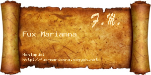 Fux Marianna névjegykártya